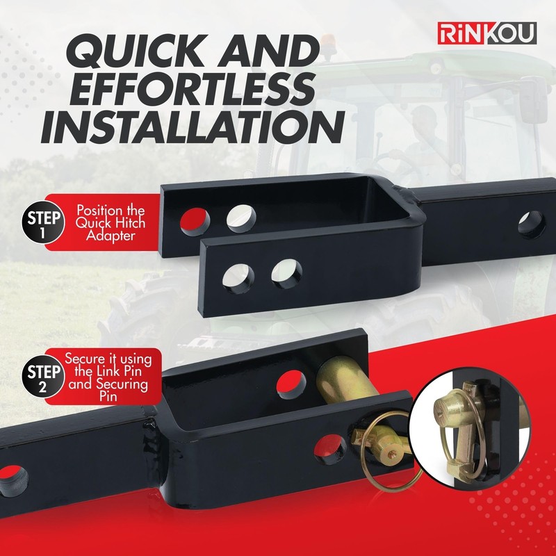 Rinkou 3 Point Quick Hitch Adapter for Tractors - |