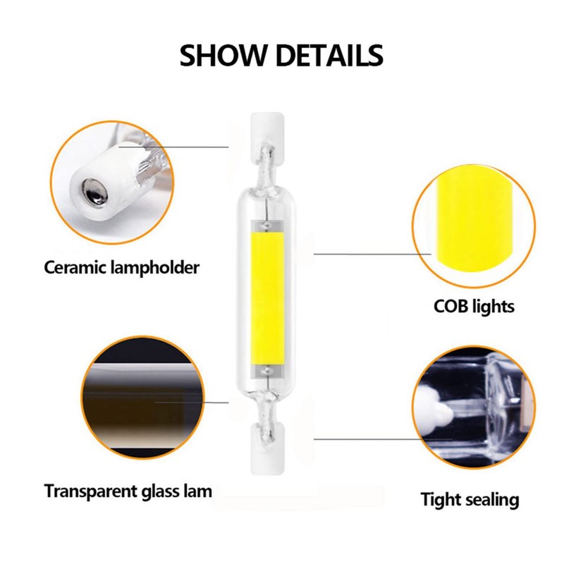 78mm R7S 5W LED Bulb 75W Halogen Equivalent 78mm J-Type