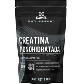 Daimel | Creatina Monohidratada en Polvo | 1 Kilo | 200 Servicios | 100% Pura | Pre Workout | Sin Sabor| Suplemento Deportivo | Incluye Scoop