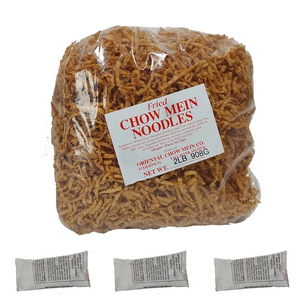 2 lb Hoo-Mee Fried Chow Mein Noodles with (3) 1-oz gravy packets includes Chicken Chow Mein Recipe Card