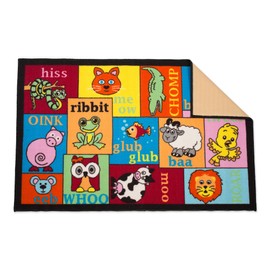 DII Playmat Play Rug Educational Area Rug for Kids, Babt, Toddler, Juvenile, 31.5x48, Perfect Carpet for Children Bedroom, Playroom, Nursery Room, and Game Room-Animal Sounds