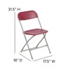 Flash Furniture Hercules™ Series Plastic Folding Chair - Red -
