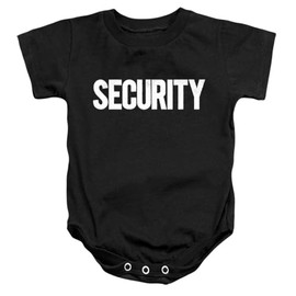 Popfunk Security Unisex Infant Snap Suit for Baby, Black, Medium