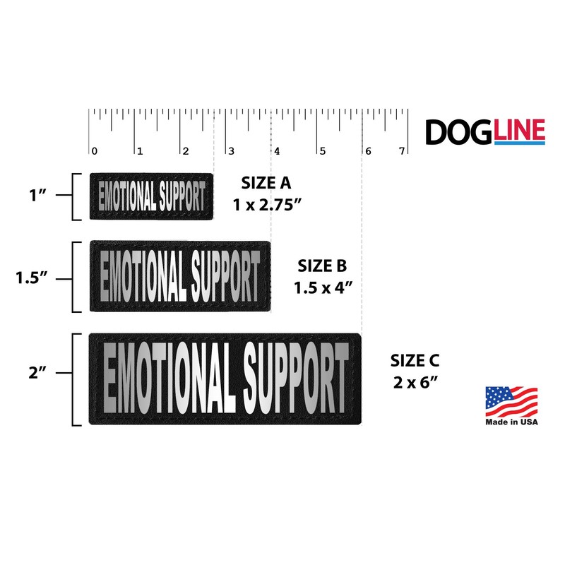 Dogline Emotional Support Vest Patches – Removable Emotional Support Patch