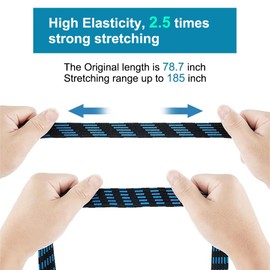 3 Pcs Bungee Straps, 2m Bungee Cords with Hooks UV-Resistant, Heavy Duty Elastic Straps Flat Bungee Cord Elastic Rope for Bicycles,Camping,Roof Racks,Luggage Rack Fixings