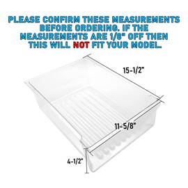 UPGRADED Lifetime Appliance 240530811 Meat Pan Crisper Bin Compatible with Frigidaire Refrigerator
