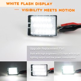 ZDEERAOTO LED License Plate Light for 2014-2022 Dodge Durango Pickup Truck,18 SMD Xenon White 6000K,for Led Rear Tag Lamp with Socket Wiring Harness Plug,2 PCS