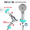 DOILIESE High Pressure Shower Head with Handheld Spray 6 Settings