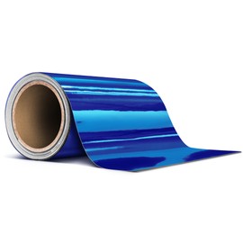 VViViD Blue Mirror Chrome Air-Release Adhesive Vinyl Pinstripe Tape Roll (4 Inch x 20ft)