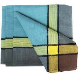 Fennco Lifestyle Set of 12 Sea Green Provencal Cloth Napkins – 20" x 20"