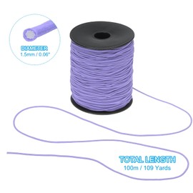 PATIKIL Stretchy String for Bracelets 109 Yards / 100m, 1.5mm Elastic Cord for Jewelry Making, Necklaces, Beading and Crafts DIY, Purple