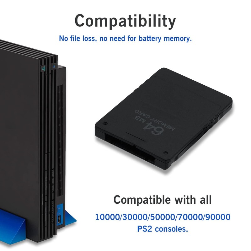 Mcbazel 64MB Memory Card for PS2/PS2 Slim - High Speed