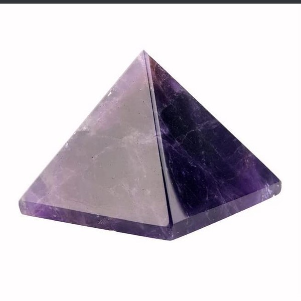 Brazilian Amethyst Pyramid Natural Stone for Wellbeing and Meditation (4cm)