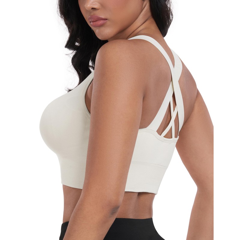 ANGOOL Women's Sports Bra Without Underwire Push Up Bra Strong