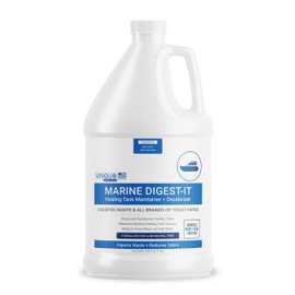 Unique Marine Digest-It Boat Toilet Treatment, Tank Deodorizer, Toilet Smell Eliminator Breaks Down Waste - 64 Liquid Treatments, 128 oz.