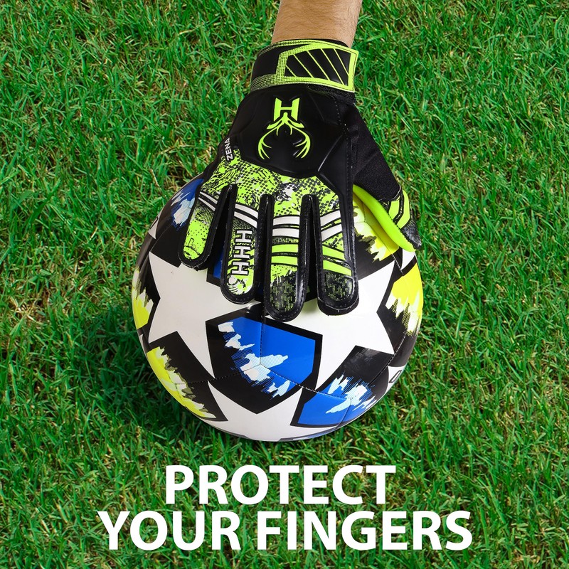 HHH Fußball-Torwarthandschuhe für Kinder, Jugend mit 4 mm Latex-Handflächen und