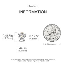 CYMYSS Charms Pendant 925 Sterling Silver Bead Charms for Women Charm Stopper Safety Chain Bracelet for European Bracelets and Necklaces, Sterling Silver, No Gemstone