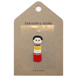 DARUMA Patch Embroidery Sticker COL. 13 Kokeshi 01-8680