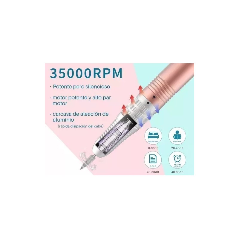 Delanie Pulidor Esmeril Taladro De Uñas 35000rpm Profesional