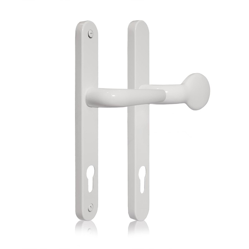 XFORT Uros White Door Handle, (PZ 92mm, Screw Hole Distance
