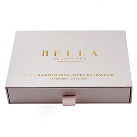 Bella Sleep + Spa Pillow Case Double-Sided Mulberry Silk Pillowcase for Hair and Skin, Standard Size, Lilac