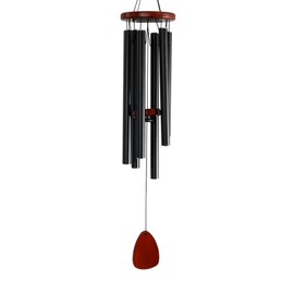 Bcxfbxd Relaxing Tone Wind Chimes with 6 Aluminum Tubes 26 Inch Memorial House Warming Black Chime Bereavement Remembrance Gift Indoor and Outdoor Decor