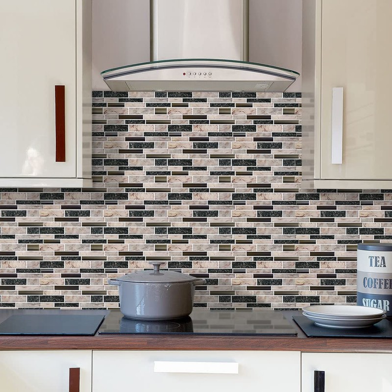 STICKGOO Thicker Design Peel and Stick Tile Backsplash, 12”×12”Stick on