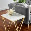 Modway EEI-4206-GLD-WHI Vertex Gold Metal Stainless Steel End Table, Gold