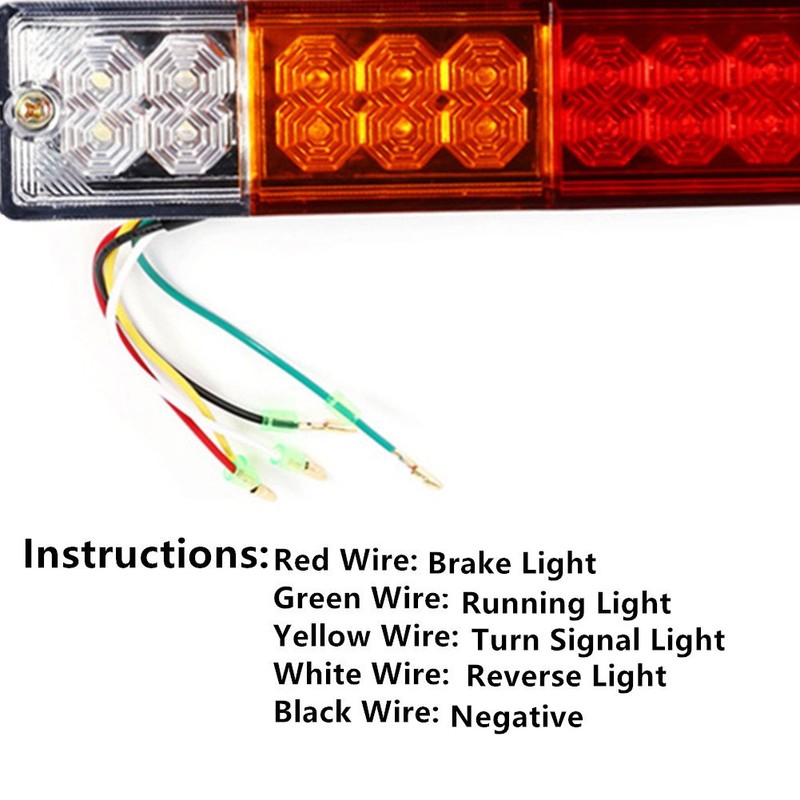 WDragon 2-PACK 20 LED Trailer Tail Rear Light,Turn Signal Reverse