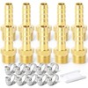 ERGAOBOY 10pcs 6mm OD Barb to 3/8" BSP Male Brass