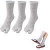 WinsGreat Tabi Socks, 3 Pairs Set, 2 Toe Socks, Cotton,