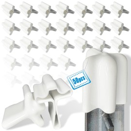 50PCS T Post Caps, Vinyl T Posts Cap Safety Topper for Fence Stakes, White