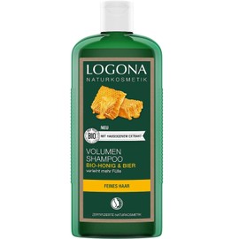 Logona Volume Shampoo (Beer & Honey) 16.9 fl oz (500 ml) (For Thinner, Frizz-Free Hair)