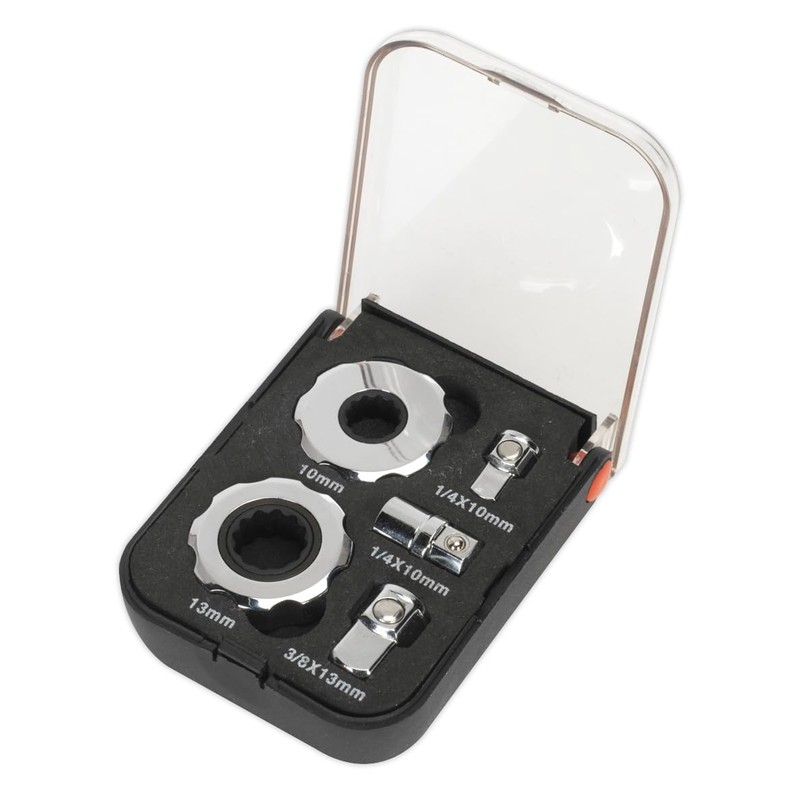 Sealey Ak6959 Palm Ratchet Set 5Pc 1/4 and 3/8Sq Drive