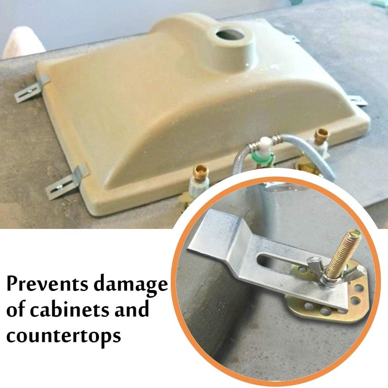 Undermount Sink Clips, Sink Brackets, Epoxy Sink Clips - 10
