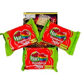 Strawberry Jelly, 135g, Pack of 3, with Kitchen Fella Movie Night Treats Guide