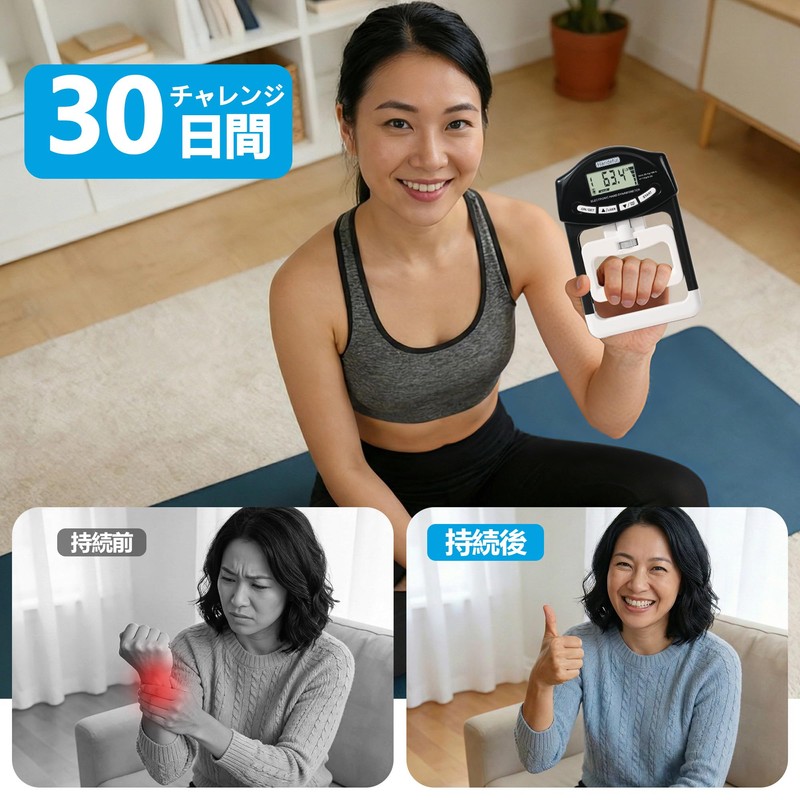 Handeful Digital Grip Strength Meter Set, Grip Strength Trainer, Automatic