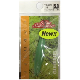 Shimano TR-0028 11S Fly Cardiff Area Spoon, Slim Swimmer, 0.2 oz (5.0 g), Mild Green 713858