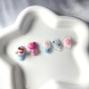 [Premium handmade embossed nail] Cat wearing glasses nail - Almond