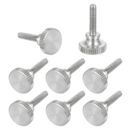 sourcing map M3x12mm Knurled Thumb Screws, 304 Stainless Steel Diamond Head Thumb Screws Metric Knurled Head Bolts with Shoulder Grip Knobs Hand Tighten Thread Fasteners, 11mm Dia. 8 Pcs