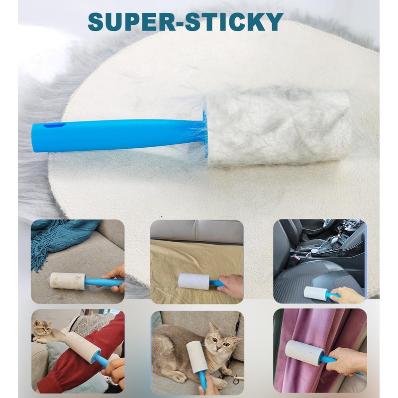 Extra Sticky Lint Roller Mega Value Set 1000 Sheets, 10