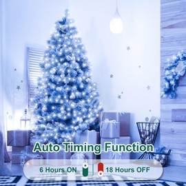 Gcstnn Fairy Lights Plug in, 20M 200LED Christmas Tree String Lights Main Powered 8 Modes Timer Waterproof Fairy Lights for Bedroom Garden Outdoor Indoor Decorations(Cool White)