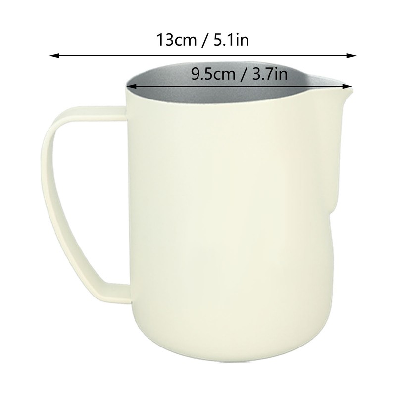 600ml Milk Frothing Pitcher Coffee Steaming Pitcher Stainless Steel Milk