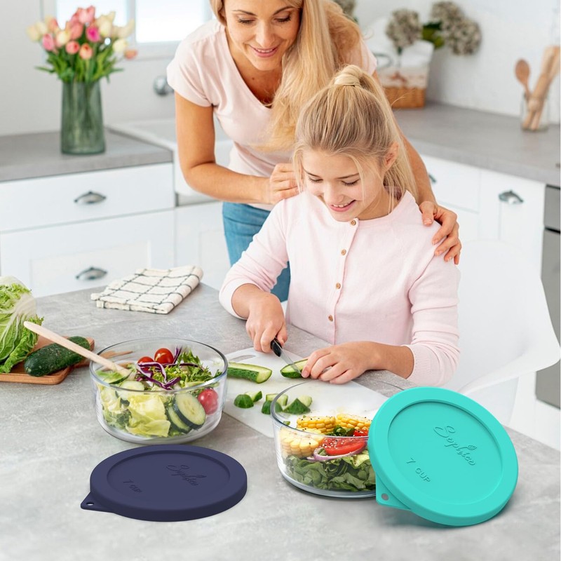 Sophico Round Silicone Storage Cover Lids Replacement for Anchor Hocking