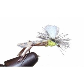 Wild Water Fly Fishing Parachute Hopper Dry Flies, Size 10, Qty. 6 for Trout, Panfish and Other Lake & River Fish
