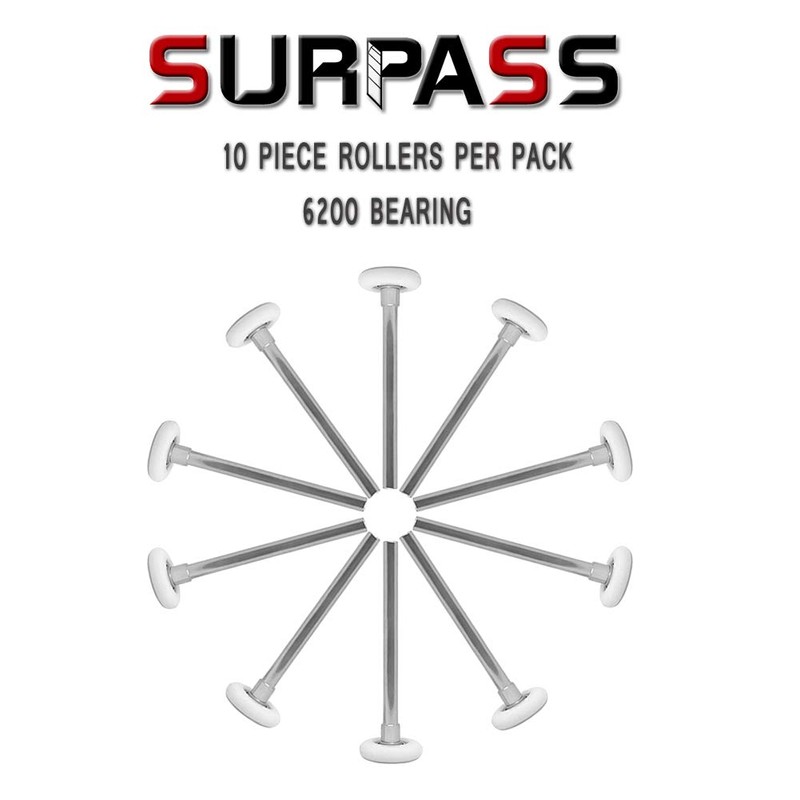 Surpass 10 Pack 2'' Ultra-Quiet Nylon Garage Door Rollers 7"