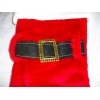 Holiday Time Red Plush Santa Belt Buckle Christmas Stocking Holiday