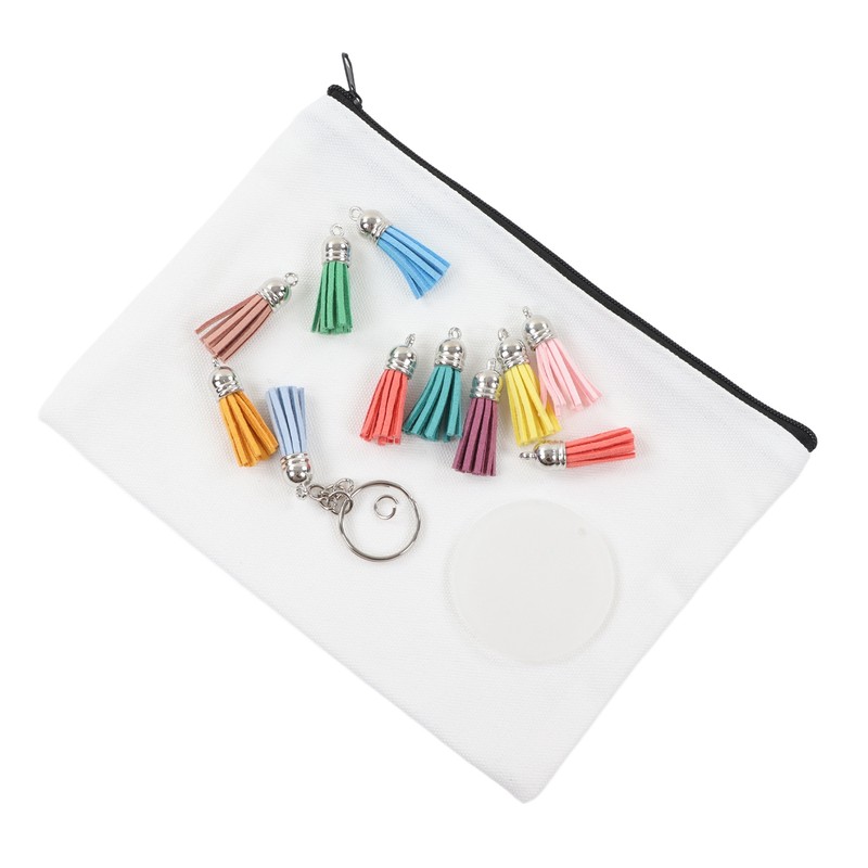 Sublimation Cosmetic Bag Blanks Set DIY Thermal Transfer Blank Cosmetic
