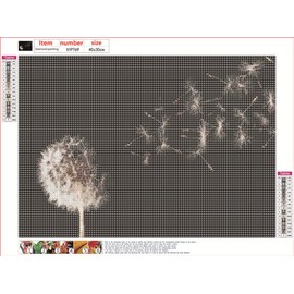 5D DIY Diamond Art Painting Kits,Round Full Drill Dandelion Diamond Art Kits for Adults Beginner, Perfect for Home Wall Decor and Gift(16x12inch)