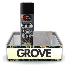 Rock Doctor Granite Sealer Spray 18 oz Bundle with Microfiber Cloth - Long-Lasting Stone Care for Granite, Marble, and Quartz Countertops - Moisture Barrier Protection - (2 Items)